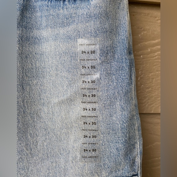 Free Assembly FRAYED PATCHWORK mid rise modern straight men’s size 34x30 - Picture 14 of 16